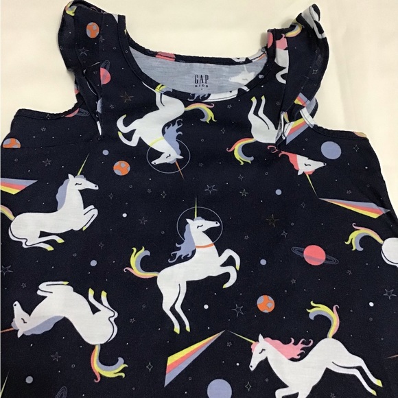 Gap Kids Girls Sleepwear Unicorn Nightgown Size 4 - K111 - Picture 3 of 6